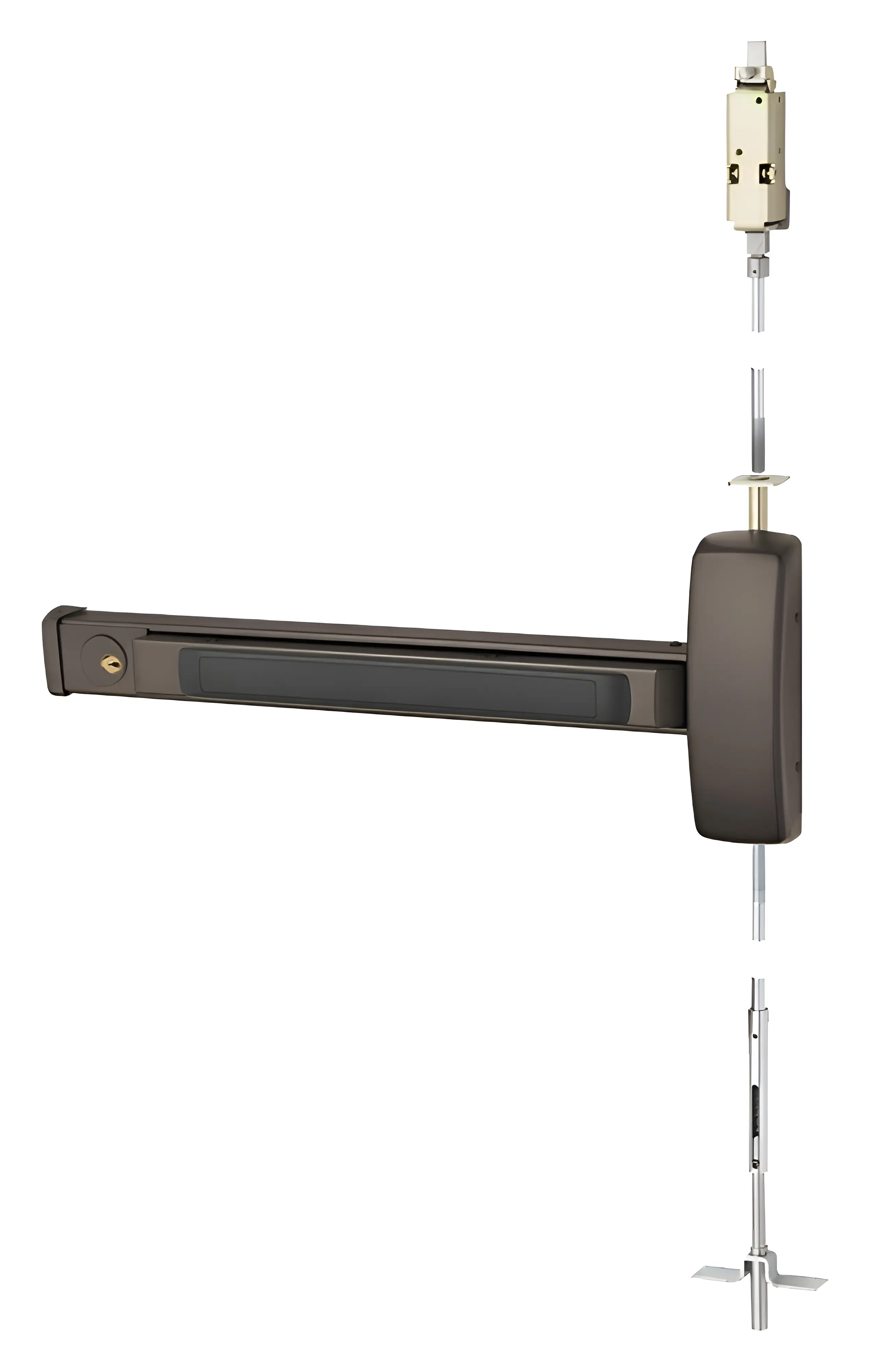Sargent Concealed Vertical Rod Exit Device Dark Oxidized Bronze 16-MD8674E-24V ETE LHR 10BE