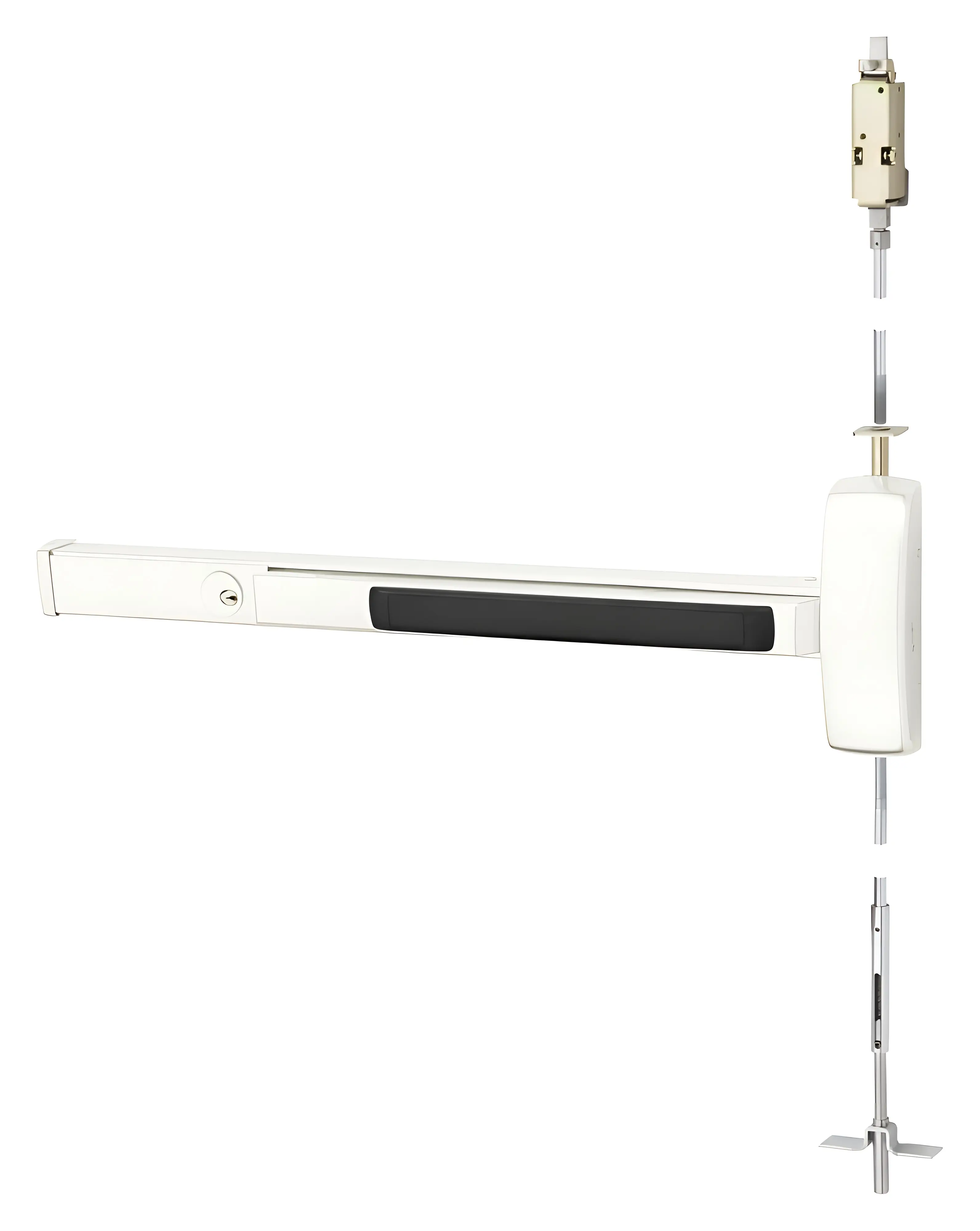 Sargent Concealed Vertical Rod Exit Device White Suede Powder Coat 16-MD8674G-12V ETF LHR WSP
