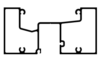 CRL-U.S. Aluminum 1G55222 Dark Bronze/Black Anodized Class 1 Door Frame Head for 9/16" Glass - 24'-2" Stock Length