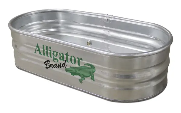 Alligator Brand Stock Tank Galvanized RE214 Round-End 2x1x4 48-Gallon 08600880 Alligator Brand Stock Tank Galvanized RE214 Round-End 2x1x4 48-Gallon 08600880