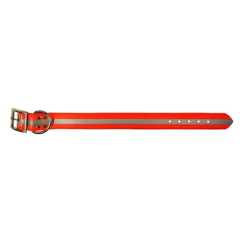 SunGlo Dog Collar Reflective Stripe 1.5" x 21" Polyurethane Coated Nylon - Orange SunGlo Dog Collar Reflective Stripe 1.5" x 21" Polyurethane Coated Nylon - Orange