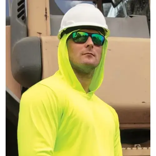 John Boy Hooded Sun Shirt Neon Yellow John Boy Hooded Sun Shirt Neon Yellow