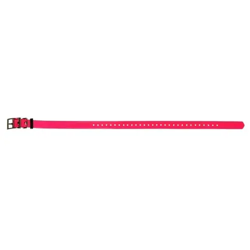 SunGlo Dog Tracking Collar Band 3/4" x 28" Cut-to-Fit Polyurethane Coated Nylon - Pink