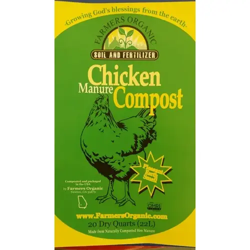 Farmers Organic Chicken Manure Compost - 20 qt