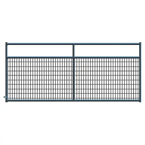 2" x 4" Wire Mesh Black Powder Coated Square Corner 10 ft. Gate