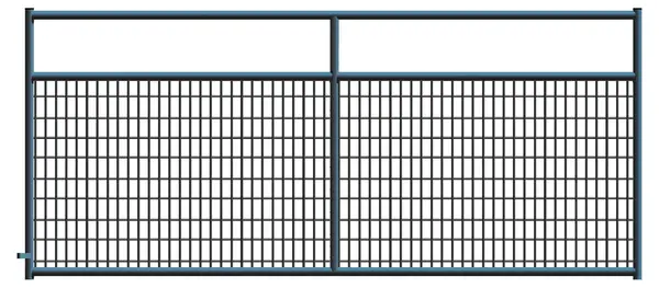 Alligator Brand 2 x 4 Wire Mesh Black Powder Coated Square Corner 10 ft. Gate 14233756