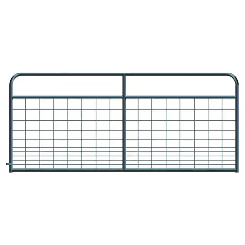 Hog Wire Mesh Black Powder Coated Round Corner 12 ft. Gate Hog Wire Mesh Black Powder Coated Round Corner 12 ft. Gate