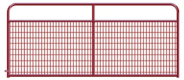 Alligator Brand 2 x 4 Wire Mesh Red Powder Coated Square Corner 12 ft. Gate 14233743