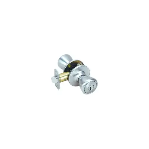 Elite Security Keyed Entry Lockset, Tulip Style - Satin Nickel Elite Security Keyed Entry Lockset, Tulip Style - Satin Nickel