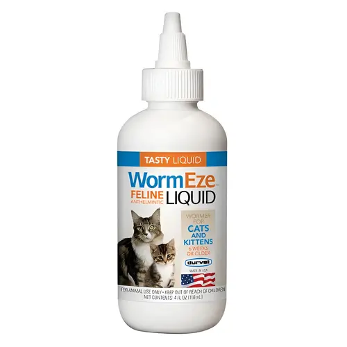Liquid Wormer for Cats & Kittens, for Roundworms, 4 fl oz