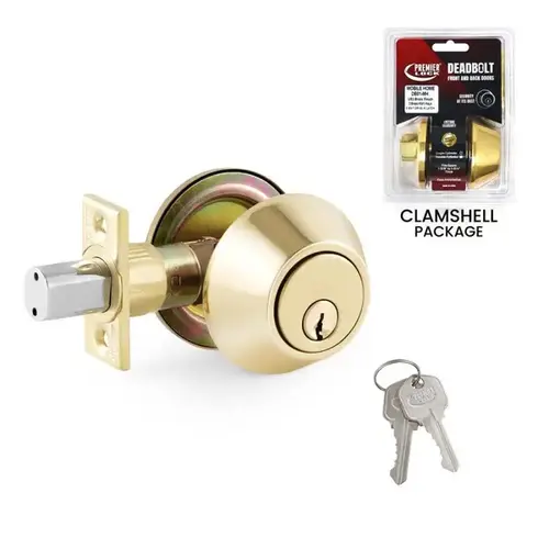 Grip Tight Tools Single Cylinder Mobile Home Deadbolt - Brass Finish Grip Tight Tools Single Cylinder Mobile Home Deadbolt - Brass Finish