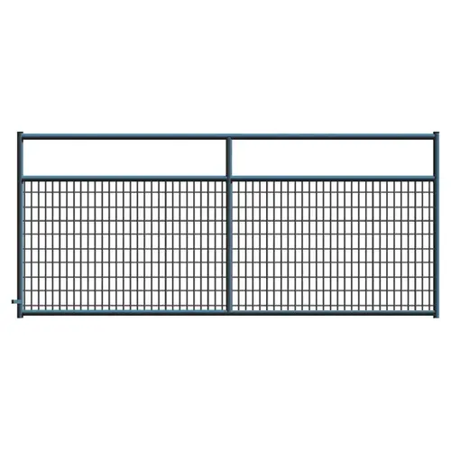 2" x 4" Wire Mesh Black Powder Coated Square Corner 12 ft. Gate