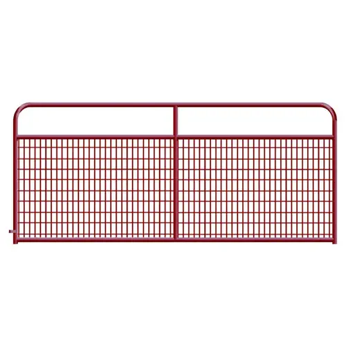 2" x 4" Wire Mesh Red Powder Coated Square Corner 10 ft. Gate 2" x 4" Wire Mesh Red Powder Coated Square Corner 10 ft. Gate