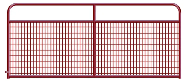Alligator Brand 2 x 4 Wire Mesh Red Powder Coated Square Corner 10 ft. Gate 14233742
