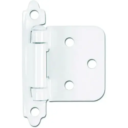 Semi-Concealed Self-Closing Hinge - White Pair