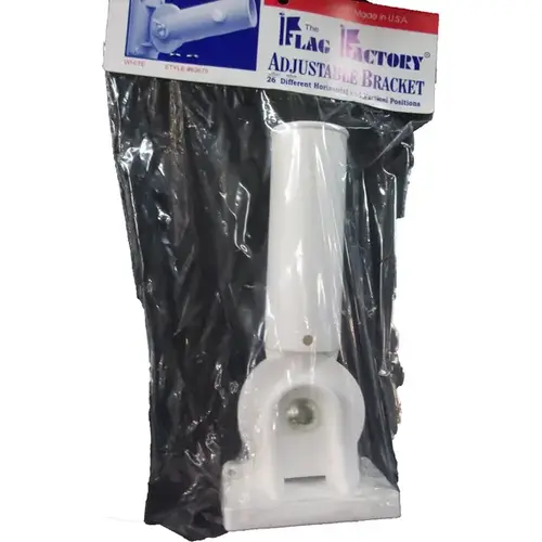 1" White Cast Aluminum Flag Pole Bracket