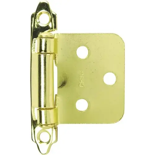 Semi-Concealed Self-Closing Hinge - Polished Brass Pair