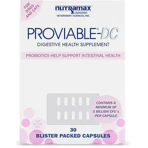 Nutramax Laboratories 086-75011 Proviable Digestive Health for Dogs & Cats - 30 count with Pre/Probiotics
