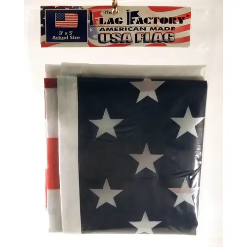 Full Size Bright Printed Poly-Knit USA Flag 3' x 5' Full Size Bright Printed Poly-Knit USA Flag 3' x 5'