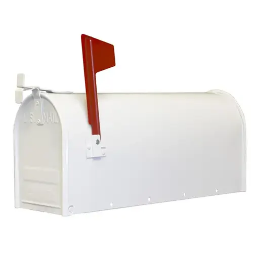 Fulton Standard Textured Galvanized Steel Mailbox - White Fulton Standard Textured Galvanized Steel Mailbox - White