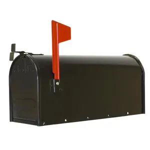 Fulton 1C-BLK Fulton Standard Textured Galvanized Steel Mailbox - Black