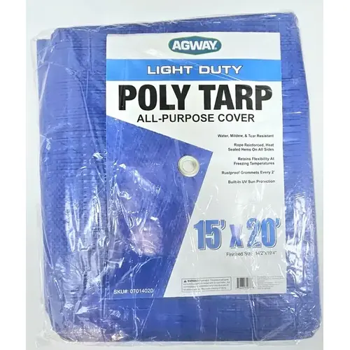 POLY BLUE TARP 15 ftX20 ft HYGRADE