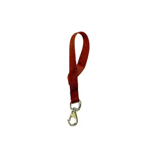 Nylon Web Bucket Holder Strap Nickel Snap - Red Nylon Web Bucket Holder Strap Nickel Snap - Red