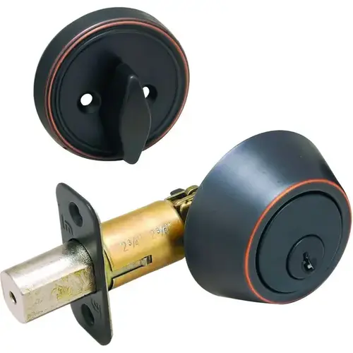 Elite Security Single Cylinder Deadbolt Lock - Oil Rubbed Bronze