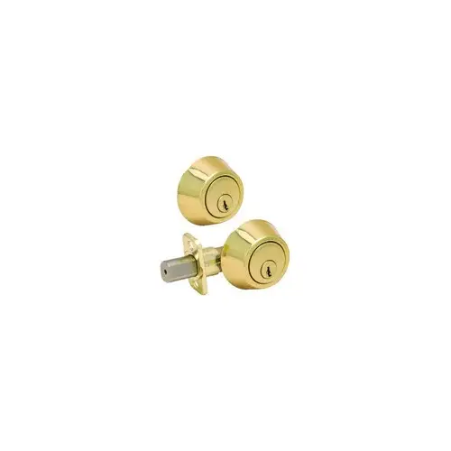 Elite Security Double Deadbolt Lock w/ 2 Keys - Polished Brass Elite Security Double Deadbolt Lock w/ 2 Keys - Polished Brass