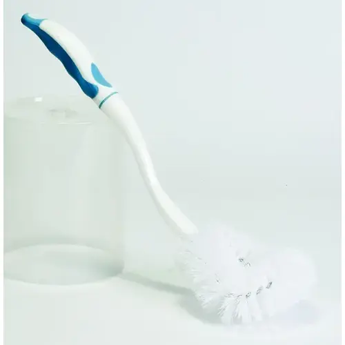 Toilet Bowl Brush Twisted Wire Head Poly Bristles with 16" Plastic Handle Toilet Bowl Brush Twisted Wire Head Poly Bristles with 16" Plastic Handle