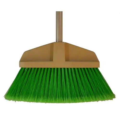 Broom 12" Fine Fiber with Vinyl Coated Steel Handle
