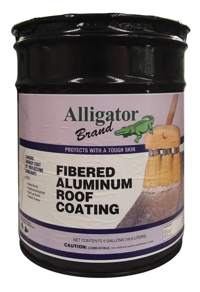 Alligator Brand Fibered Aluminum Roof Coating 5-gallon 35510044