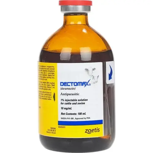Dectomax 1% Injectable Dewormer for Cattle and Swine 100-ml Dectomax 1% Injectable Dewormer for Cattle and Swine 100-ml