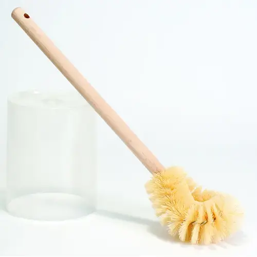 Toilet Bowl Brush Twisted Wire Head White Tampico Bristles with 17.5" Wood Handle Toilet Bowl Brush Twisted Wire Head White Tampico Bristles with 17.5" Wood Handle
