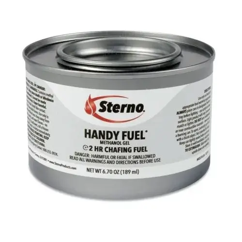 Sterno Handy Fuel Methanol Gel 6.7 oz - Two-Hour Burn/Bulk-72 per carton Sterno Handy Fuel Methanol Gel 6.7 oz - Two-Hour Burn/Bulk-72 per carton