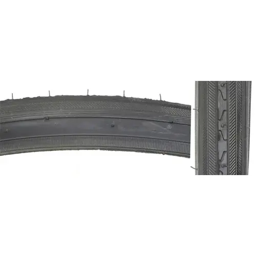 Bicycle Tire 27" x 1.25" with Raised Center - Black