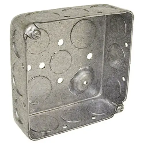 Switch Box Steel 4" Square 1-1/2" Deep Switch Box Steel 4" Square 1-1/2" Deep