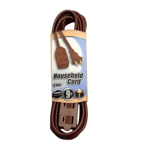 9 Ft. Polarized Brown Extension Cord