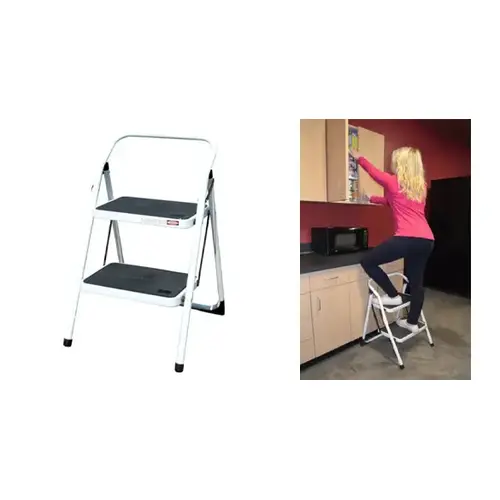 Step Ladder 2-Step 220-lbs White Step Ladder 2-Step 220-lbs White
