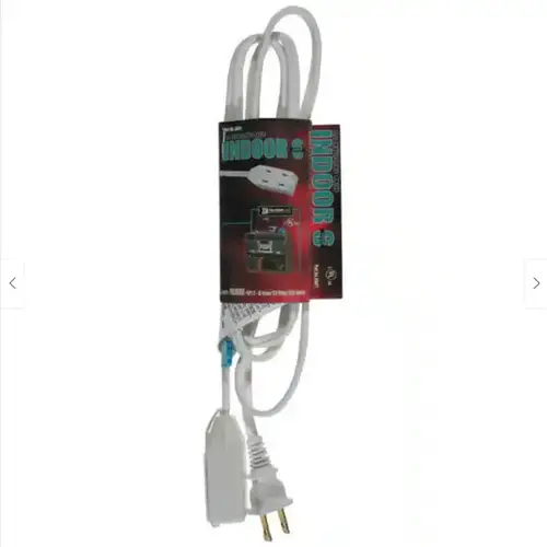 6 Ft.. Polarized White Extension Cord 6 Ft.. Polarized White Extension Cord