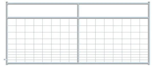 Alligator Brand Mesh Gate Hog Square Corner 8ft - Galvanized 14230348