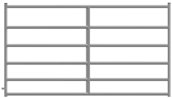 Alligator Brand 8 ft Six Rail gate 50 Hot Dip Galvanized 14230998