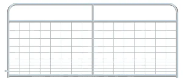 Alligator Brand Mesh Gate Hog Round Corner 10ft - Galvanized 14230300