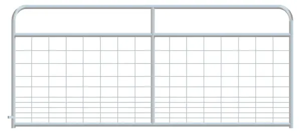 Alligator Brand Mesh Gate Hog Round Corner 12ft - Galvanized 14230319