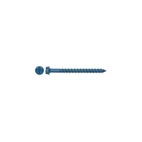 Tapper+ Concrete Screw Hex-Head Slotted 1/4" x 2-1/4" Carbon Steel with Perma-Seal (Blue) pack of 100 Tapper+ Concrete Screw Hex-Head Slotted 1/4" x 2-1/4" Carbon Steel with Perma-Seal (Blue) pack of 100