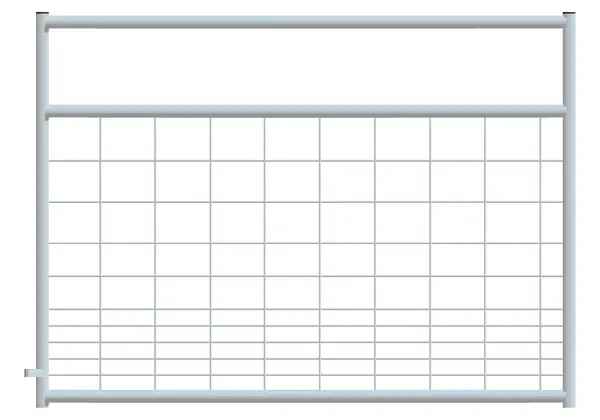 Alligator Brand Mesh Gate Hog Square Corner 6ft - Galvanized 14230346