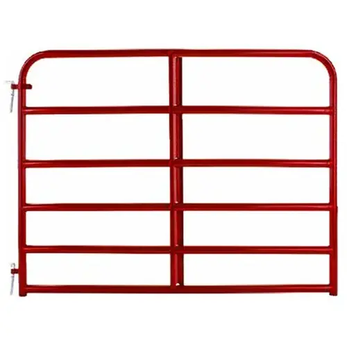 Gate 6-Bar Round Corner 6ft Red