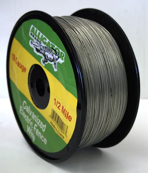 Alligator Brand 19 Gauge 1/2 Mile Galvanized Electric Fence Wire 14224408 Alligator Brand 19 Gauge 1/2 Mile Galvanized Electric Fence Wire 14224408