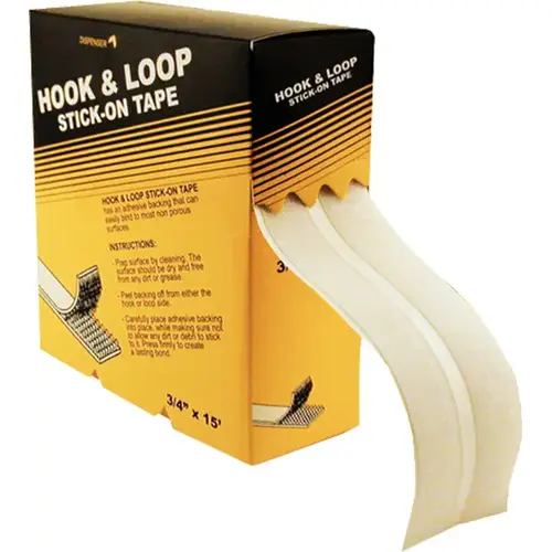 Hook & Loop Roll - White - 3/4" x 15 ft