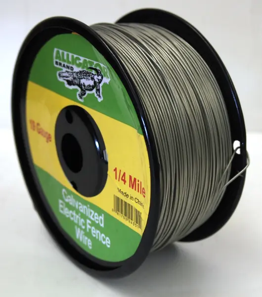 Alligator Brand 19 Gauge 1/4 Mile Galvanized Electric Fence Wire 14224351 Alligator Brand 19 Gauge 1/4 Mile Galvanized Electric Fence Wire 14224351